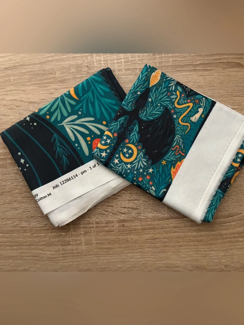 Spoonflower Dragon Fabric - 2 Fat Quarters of Quilting Cotton 🧡🔥🧡🔥🧡
